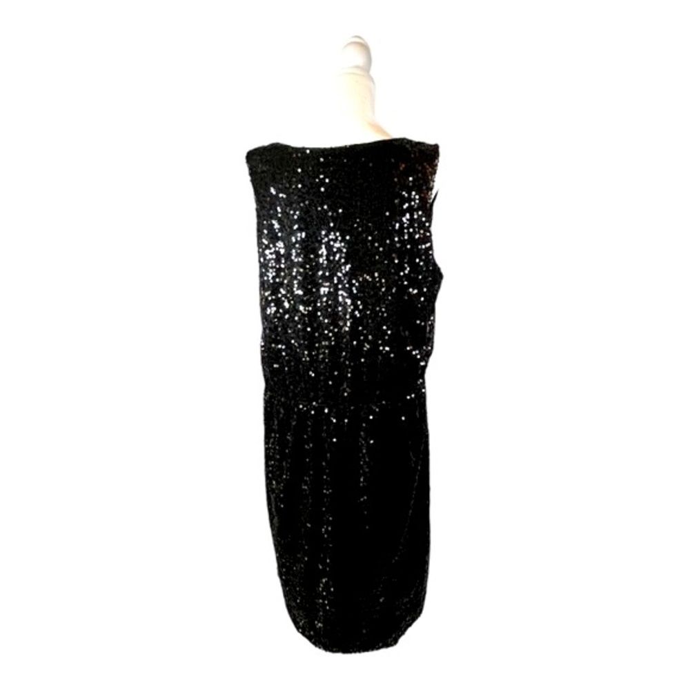 CALVIN KLEIN BLACK SEQUINED PARTY DRESS MID LENGTH Size XL - Picture 6 of 9